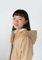 Jaqueta Parka Infantil Menina Bomber Com Capuz