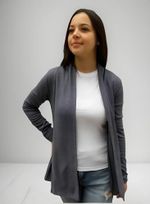 Casaco Cardigan Aberto Manga Longa
