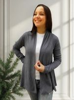 Casaco Cardigan Aberto Manga Longa