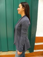 Casaco Cardigan Aberto Manga Longa