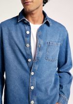 Camisa Masculina Jeans Manga Longa