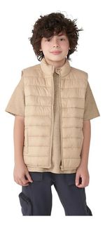 Colete Puffer Infantil Unissex Com Bolsos