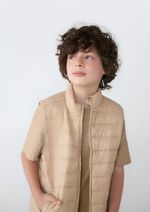 Colete Puffer Infantil Unissex Com Bolsos
