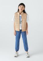 Colete Puffer Infantil Unissex Com Bolsos