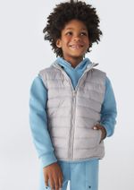 Colete Puffer Infantil Unissex Com Bolsos