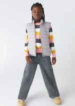 Colete Puffer Infantil Unissex Com Bolsos