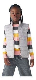Colete Puffer Infantil Unissex Com Bolsos