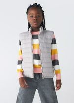 Colete Puffer Infantil Unissex Com Bolsos
