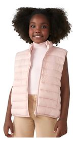 Colete Puffer Infantil Unissex Com Bolsos