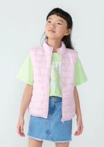 Colete Puffer Infantil Unissex Com Bolsos