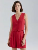 Colete Feminino Em Crepe