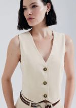 Colete Feminino Em Crepe
