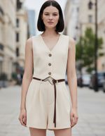 Colete Feminino Em Crepe