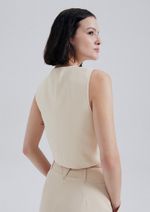 Colete Feminino Em Crepe