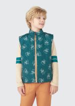 Colete Puffer Infantil Menino Gola Alta Dupla Face