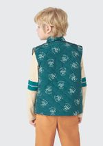 Colete Puffer Infantil Menino Gola Alta Dupla Face