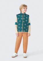 Colete Puffer Infantil Menino Gola Alta Dupla Face