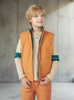 Colete Puffer Infantil Menino Gola Alta Dupla Face