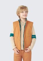 Colete Puffer Infantil Menino Gola Alta Dupla Face