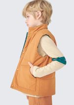 Colete Puffer Infantil Menino Gola Alta Dupla Face