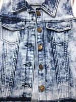 Colete Jeans Infantil Menina Azul-marinho - Tamanho 6 anos