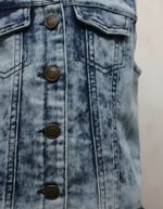 Colete Jeans Infantil Menina Azul-marinho - Tamanho 6 anos