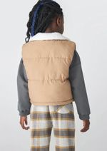 Colete Infantil Menina Puffer Com Bolsos