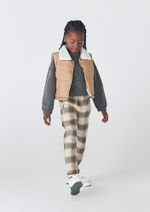 Colete Infantil Menina Puffer Com Bolsos