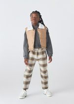 Colete Infantil Menina Puffer Com Bolsos