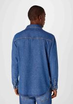 Camisa Jeans Masculina Manga Longa