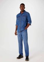 Camisa Jeans Masculina Manga Longa