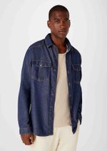 Camisa Jeans Masculina Manga Longa