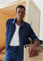 Camisa Jeans Masculina Manga Longa