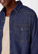 Camisa Jeans Masculina Manga Longa