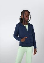Jaqueta Básica Infantil Menina De Moletom Com Capuz
