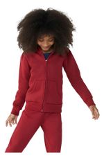 Jaqueta Básica Infantil Menina De Moletom Com Capuz