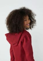Jaqueta Básica Infantil Menina De Moletom Com Capuz