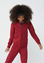 Jaqueta Básica Infantil Menina De Moletom Com Capuz
