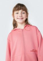 Jaqueta De Moletom Infantil Menina Com Capuz