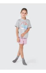 Pijama Infantil Menina Curto Com Estampa
