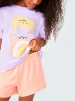 Pijama Infantil Menina Curto Com Estampa