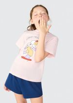 Pijama Infantil Menina Curto Com Estampa