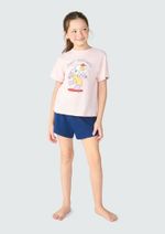 Pijama Infantil Menina Curto Com Estampa
