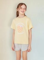 Pijama Infantil Menina Curto Com Estampa