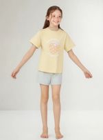 Pijama Infantil Menina Curto Com Estampa