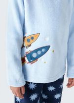 Pijama Infantil Menino Longo Estampado Em Fleece