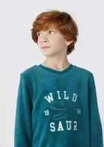 Pijama Infantil Menino Longo Estampado Em Fleece