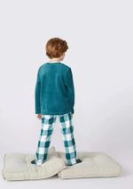 Pijama Infantil Menino Longo Estampado Em Fleece