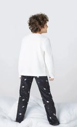 Pijama Infantil Menino Longo Estampado Em Fleece