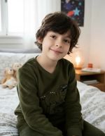 Pijama Infantil Menino Longo Estampado Em Fleece